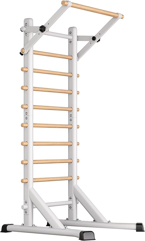 Power Tower Multifunctional Workout Station Height Adjustable Pull Up Bar Gym Strength Training Workout Equipment 440 lbs Capacity White