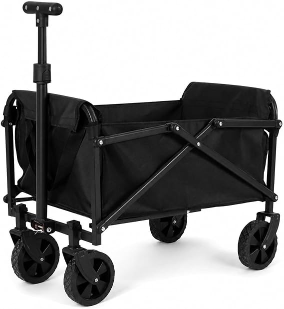 Handcart Foldable Beach Hand Cart, Garden Trolley for All Terrain Transport Trolley, Folding Handcart 150 kg Load Capacity, for Sports, Camping and