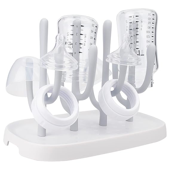 Baby Bottle Drying Rack, Space Saving Bottle Dryer Holder for Bottles, Nipples, Pump Parts, Cups