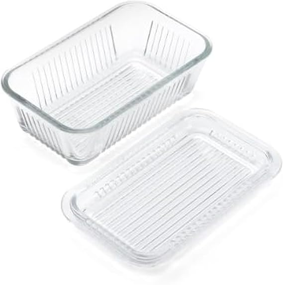 Gemco Multi Function Butter Dish, 6-Inch, Clear