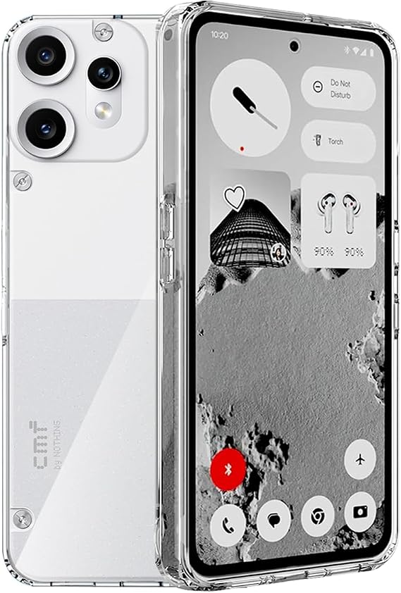 Nothing CMF Phone 2 Pro Case, Clear, Anti-Yellowing Nocmf Phone 2 Pro Smartphone Case, Thin Cover, Protective Case, TPU Material, Cover for CMF Phone 2 Pro, US Military MIL Standards Certified, Scratch Resistant, Dual Layer Structure, Shock Resistant