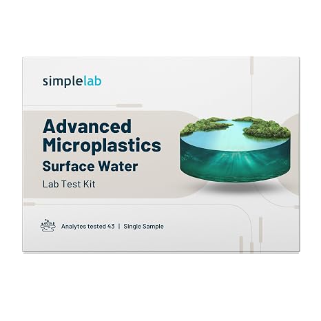 Advanced Microplastics in Surface Water Test Kit by SimpleLab | Lab Analysis of Microplastic Count & Polymer Identification | Tests for 43 Microplastics in Lakes, Ponds, or Rivers