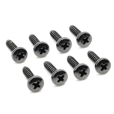 ReplacementScrews TV Stand Screws Compatible with Samsung 6002-001294 | (6002001294 / M4XL16), Matches Original Screw Part Number, OEM Compatible TV Replacement Screws, Black Plated, Pack of 8