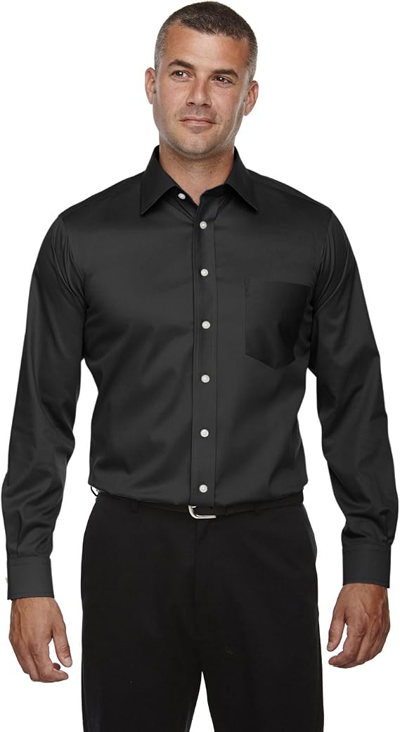 Devon & Jones Men's Crown Woven CollectionTM Solid Stretch Twill M BLACK