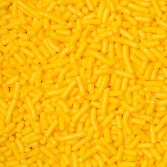 Sprinkles Edible Soft Jimmies Soft Sprinkles for Topping Ice Cream, Cookies, Cakes, Cupcakes, Dessert Decorating MADE IN USA 4 oz (YELLOW)