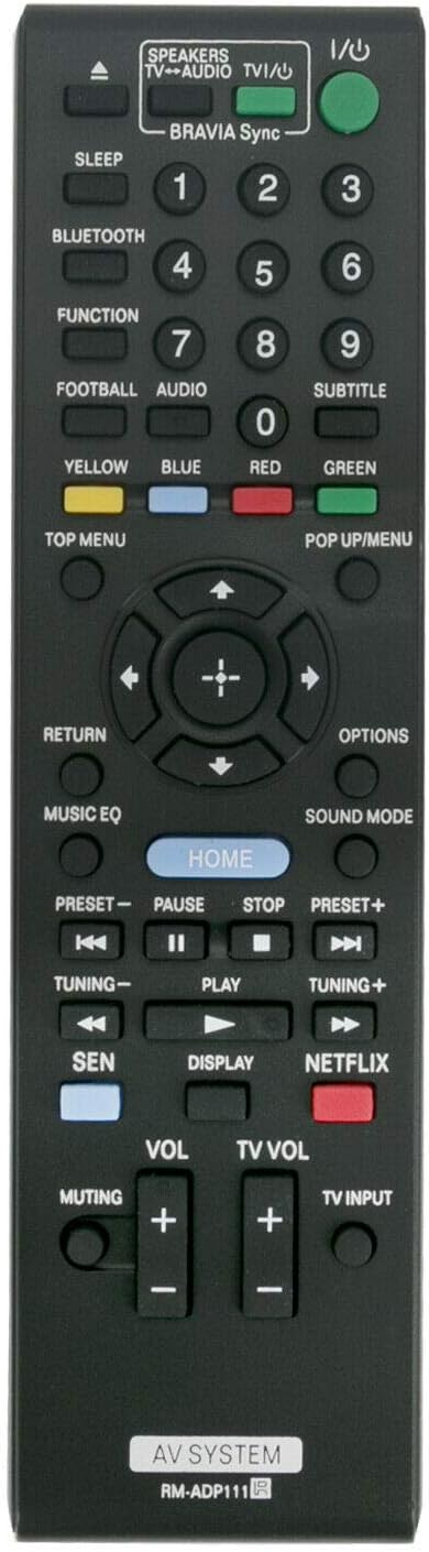 New RM-ADP111 Replace Remote Control for Sony Blu-ray Player BDV-E3100 BDV-E6100 BDVE4100