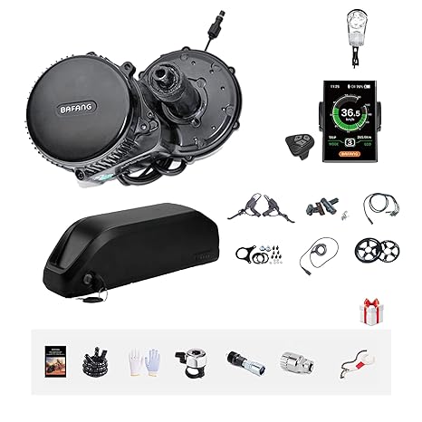BAFANG BBSHD 48V/52V 500W 750W 1000W Mid Drive Kit with Battery Optional BBS01 BBS02 8FUN DIY Conversion Kit with LCD Display & Chainring Mountain Bike, Road Bike