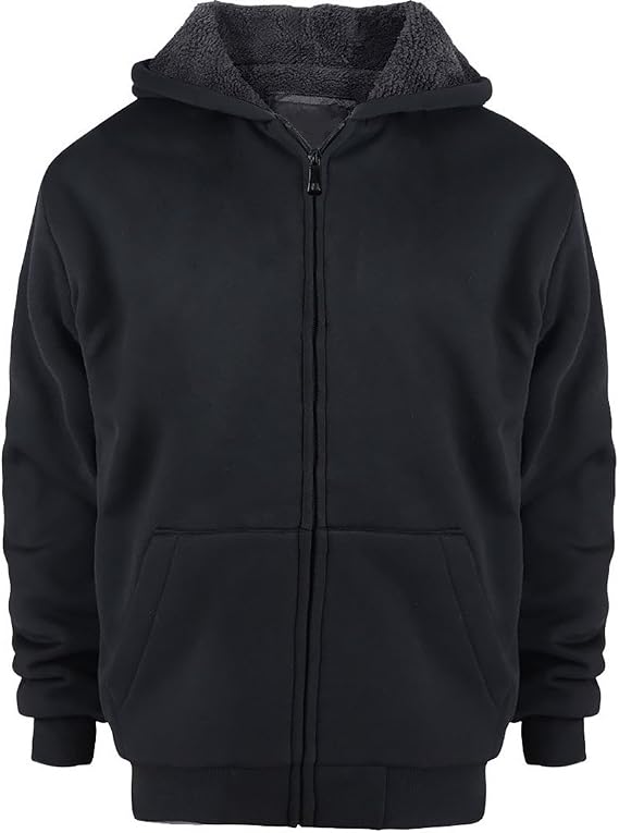 Gary Com Sherpa Lined Boys Hoodie Full Zip Fleece Warm Youth Big Long Sleeve Child Sweatshirts