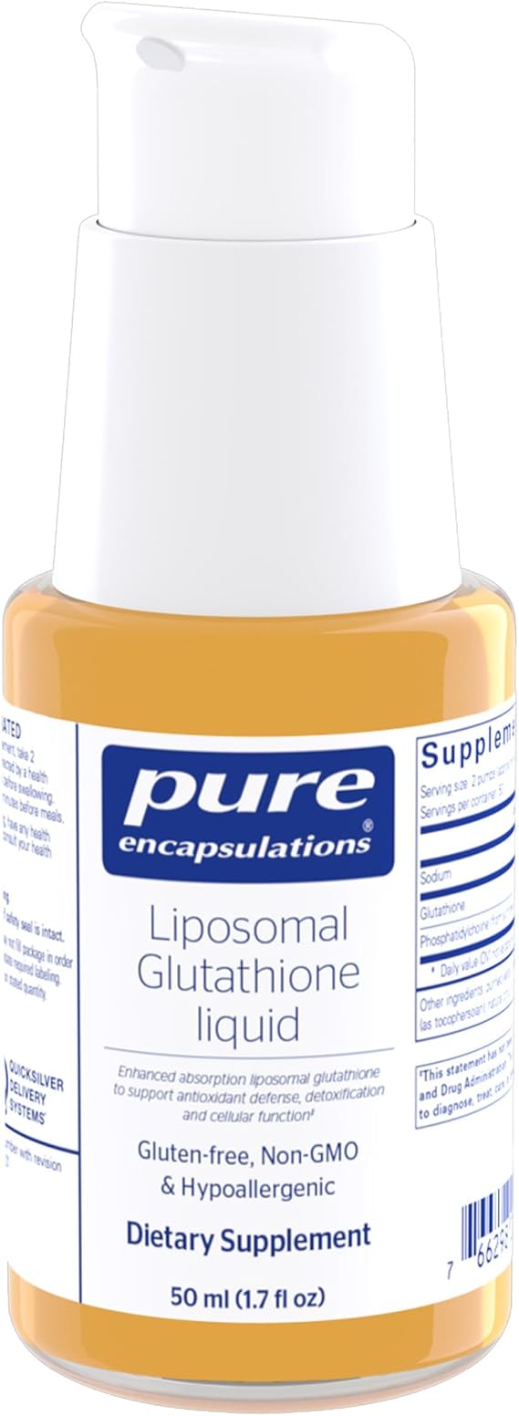 Pure Encapsulations Liposomal Glutathione Liquid | Enhanced Absorption Liposomal Glutathione to Support Antioxidant Defense, Detoxification and Cellular Function* | 1.7 fl. oz.