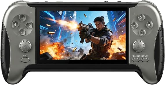 4.3-Inch HD Screen Portable Retro Game Console with Built-in Classic Games Instant Save, TV Output, Video/Music Player, for Teens & Adults