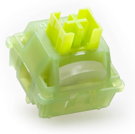 KPREPUBLIC Outemu Silent Peach V3 Switch Linear Tactile Lime for Mechanical Keyboard POM PA66 Factory Lubed (OTM V3 Silent Lemon LightGuide Switch x35)