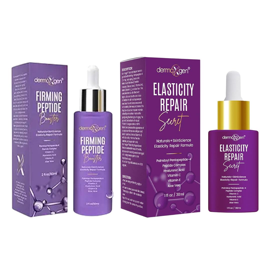 Peptide Complex & Matrixyl 3000 Skincare Bundle – Organic Triple-Action Hydrating Serums for Smooth, Nourished & Refreshed Skin – Anti-Aging Facial Care Set – 2 FL OZ  1 FL OZ