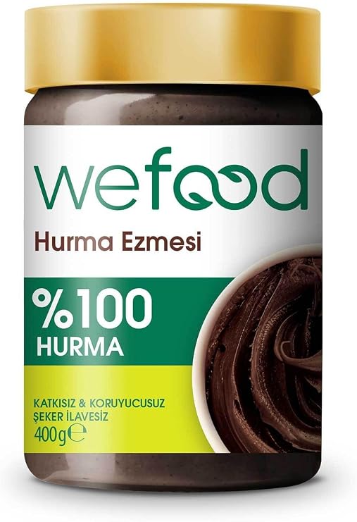 Wefood %100 Sade Hurma Ezmesi 400 Gr (Hurma Püresi, Hurma Dolgusu)