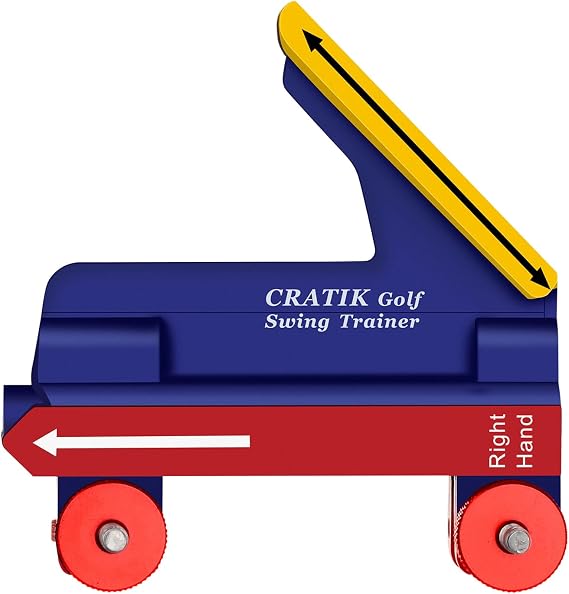 CRATIK Golf Swing Trainer - Swing Training Aid Direction Guides - Improve Swing Accuracy | Master Swing Consistency | Improve Stability - Golf Grip Trainer Simulators for Beginners and Pro
