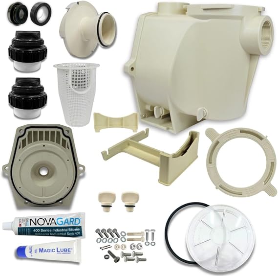 DPM Replacement Whisperflo Pump Housing Intelliflo Complete Wet End Housing Kit for Pool Pump | Made in USA | Direct Replacement for Pentair 357149 (0.5-2 HP Complete Wet End Housing)