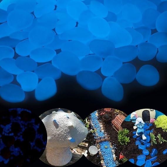 GLOCARNIVAL Glow in the Dark stars-826pcs and Glow stones-300pcs