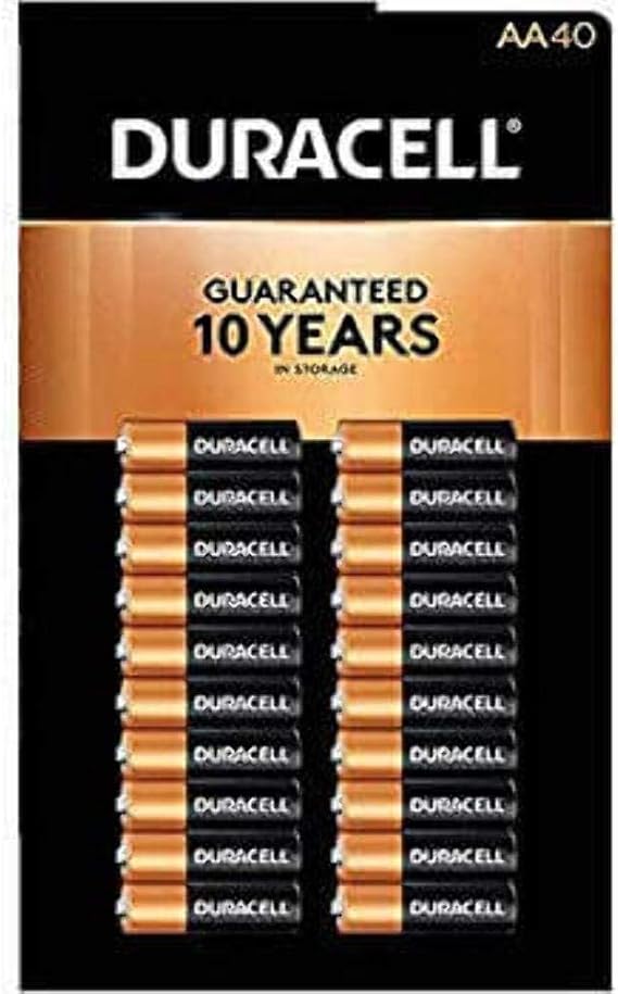 Duracell - CopperTop AA Alkaline Batteries - long lasting, all-purpose Double A battery for household and business - 40 Count