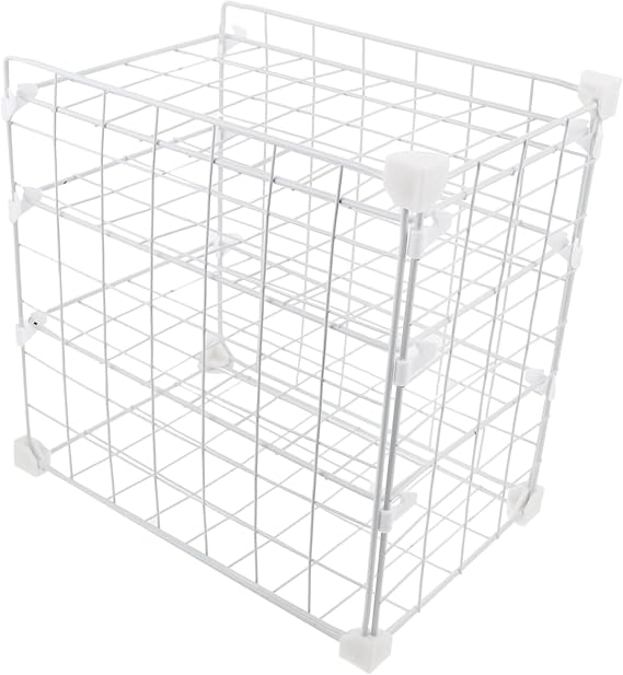 Versatile Refrigerator Storage Rack 4 Tier Freezer Organizer Diy Mesh Shelf for Kitchen Cabinet Easy to Install