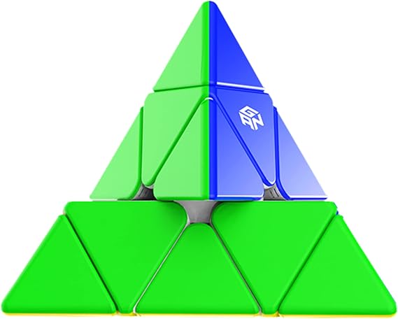 CuberShop GAN Pyraminx M Magnetic Speed Cube (Standard Core Positioning Frosted Ver.), GAN 2020 Liteweight Stickerless Pyramid Cube, with Innovative Core Positioning System