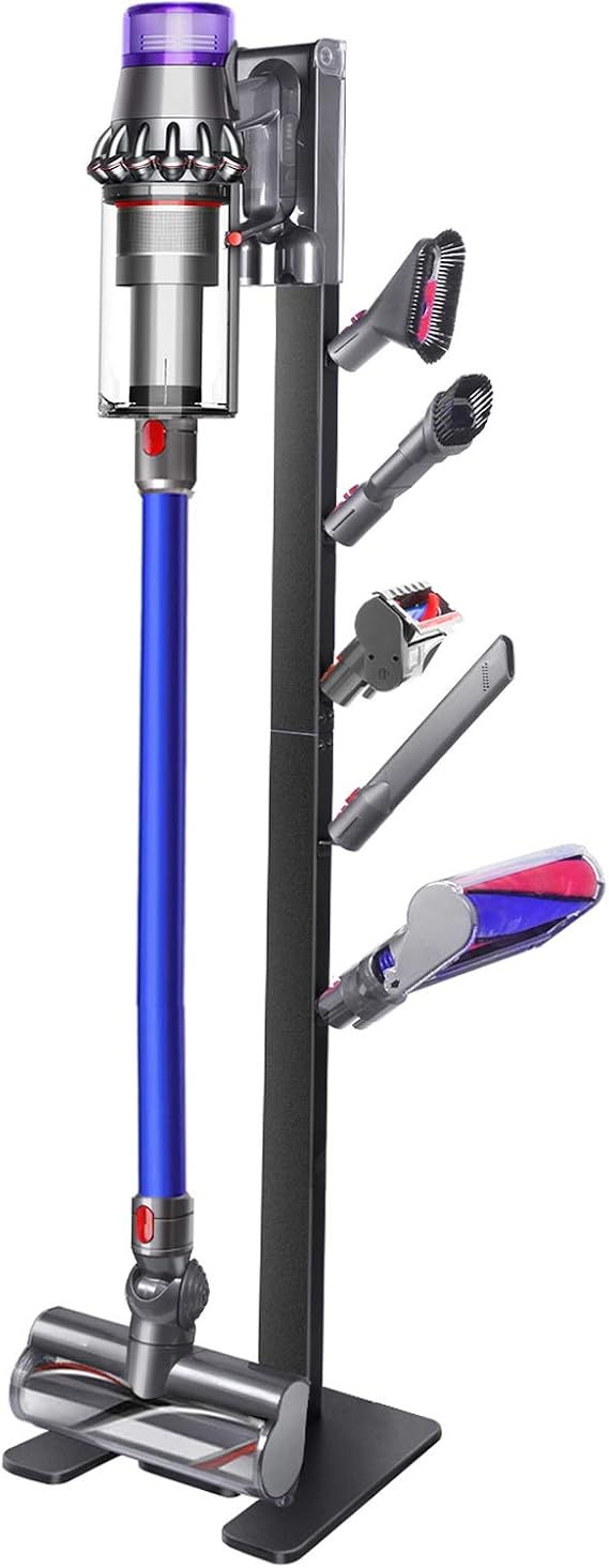 XIGOO Dyson Vacuum Stand with 5 Hooks, Black