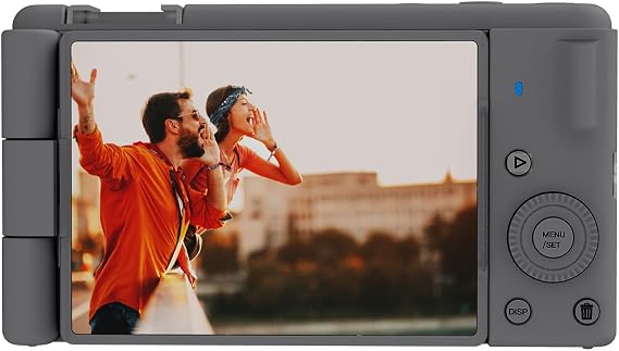 4K Digital Camera, 64MP Compact Camera with Dual Screen & 16X Zoom, Retro Vlogging Camera for YouTube, Easy Pocket Camera for Photography, Beginners & Teenagers (Includes 32GB SD Card)