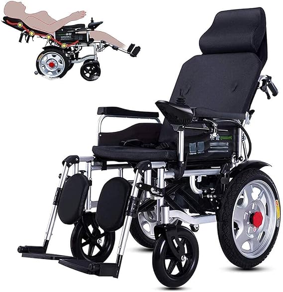 Electric Wheelchairs,Electric Wheelchair Folding Motorized Power Wheelchairs, Adjustable Backrest and Pedal, 20Ah Lithiu