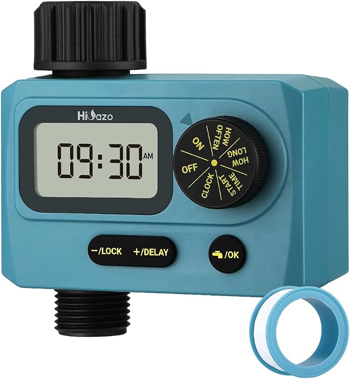 Sprinkler Timer,Water Timer with 3 Independent Programs,Water Timer with Rain Delay/Manual/Automatic System, Hose Timer for Garden,Yard,Lawn,Pool