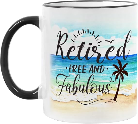 Fatbaby Retirement Gifts for Women,Retired Free and Fabulous Coffee Mug,Happy Retirement Cup for Women 2026,Funny Retirement Gifts for Mom Sister Nurse Teacher Coworker Friends 11 OZ