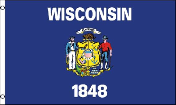 Wisconsin Flag 2x3ft Poly