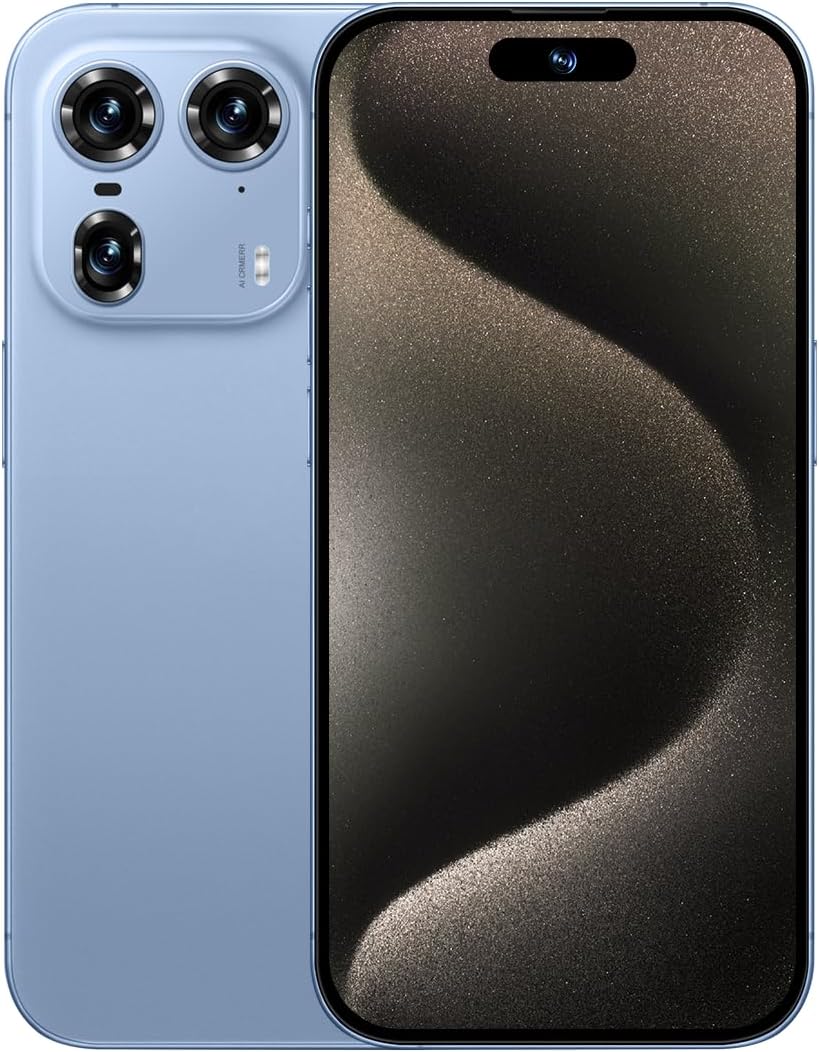 A15 Pro Max 2025 Unlocked Android Phone 6.8 FHDDisplay 108MP48MP Dual Camera 6800mAh Battery|Android 13|FaceID&DualSIM 8GB256GBBlue