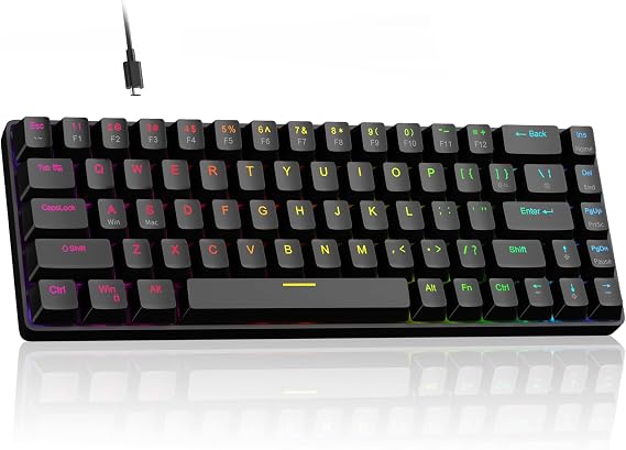 MageGee 60% Rapid Trigger Gaming Keyboard Hall Effect Magnetic Switch Adjustable Working Point 8000Hz Polling Rate Hot Swappable RGB Backlit Wired Keyboard with Arrow Keys for Win/PC/MAC Black