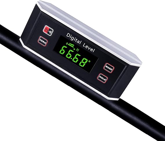 Inclinometer, Digital Protractor/Level/Angle Finder and Gauge Tools with V-Groove Magnetic Base and Backlight - Dust and Waterproof IP65 Precision Smart Level(Not include battery)