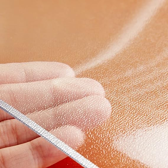 Table Mat, Tablecloth, PVC, Desk Mat, Vinyl Mat, Transparent, Tablecloth, Transparent Vinyl, Heat Resistant Mat, Rectangle, Water Repellent, Tasteless, Shrink, Stain Resistant, Easy Care, 23.6 x 47.2 inches 60 x 120 cm, Thickness 0.06 inches 1.5 mm, No Shrinking, Dining Table Cover, Protective Cover, Matte, Selectable Size, Square
