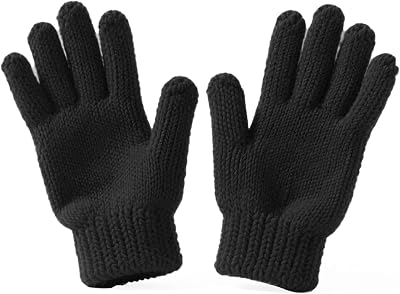 FULLLIGHT TECH Solid-colored gloves Black, One Size