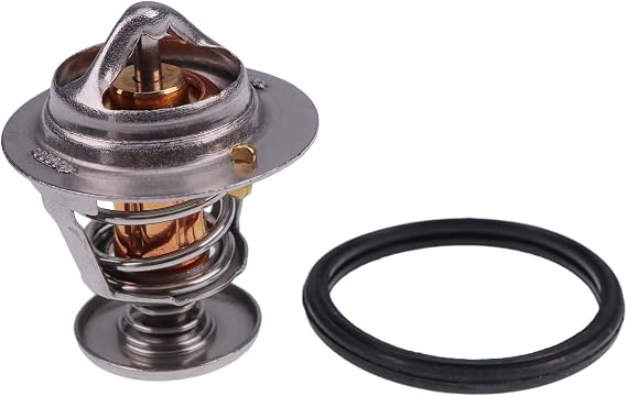 FridayParts 129155-49801 129155-49800 Thermostat Compatible for Yanmar Engine 3TNE88 4TNV84 4TNE84 3TNV84 4TNV84T 4TNE88 3TNE84 4TNV88 Replacement