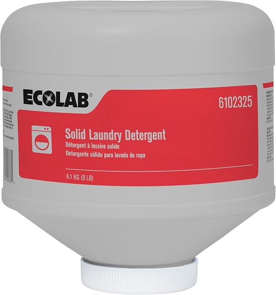 Ecolab Low Temp Laundry Solid Detergent- 9 LB