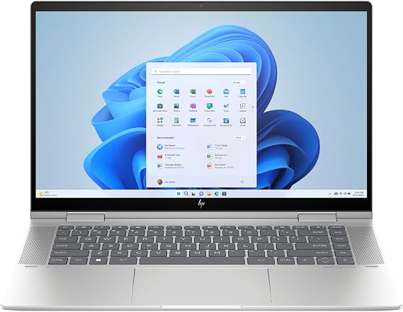 HP Envy x360 Laptop, 15.6" 1920 x 1080 Touchscreen, Intel Core i5-1335U 10-Core, 8GB LPDDR5, 1TB SSD, Windows 10 Home, Backlit Keyboard, Thunderbolt 4, 720p HD Camera, Natural Silver