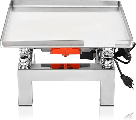 3535cm Concrete Vibration Table, 110V Small Vibrating Test Bench Stainless Steel 44 lbs for reducing material gaps and increasing concrete compactness