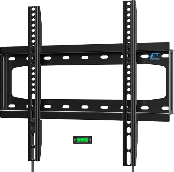 HOME VISION TV Duvar Montajı Sabit, Düşük Profilli TV Montajı, Max VESA 400X400mm ile Çoğu 26-55 inç TV'ler için Duvara Montaj TV Braketi 105 lb'ye kadar 16 inç Ahşap Saplamalara Uyar, Hızlı Bırakma