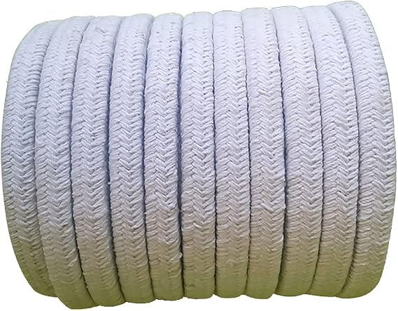 Rope Seal - Ceramic Fiber Rope Gasket, Square Braided, High Temperature Gasket Seal,30mmx30mmx1m