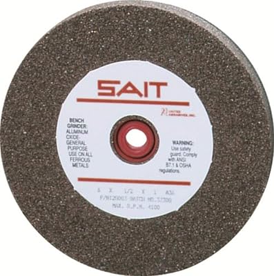 United Abrasives- SAIT VW 6 X 34 X 1 A80X Bench Grinding Wheel QTY: 1, Multi, 28002