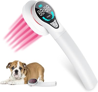 Cold Therapy for Dogs - 2024 Upgraded Infrared Red Light Therapy Vet Device, Portable Therapy Device for Pain Relief Arthritis, Spinal, Promote Blood Circulation White