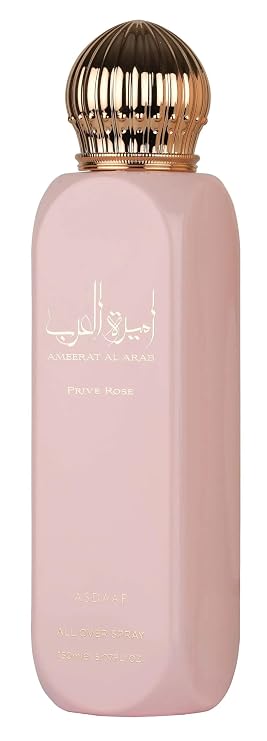 Lattafa Asdaaf Ameerat Al Arab Prive Rose Fruity, Floral, Musky, Sweet All Over Spray Long-Lasting Fragrance for Women, 5.07 Ounce / 150 ml