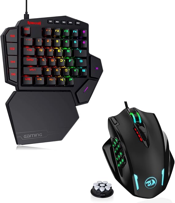 Redragon M908 MMO Mouse K585 Gaming Keyboard Bundle