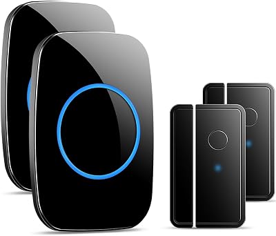 Door Chime When Door Opens, FullHouse Door Sensor Wireless Entry Alarm with 1000ft Range, 60 Chimes and 5 Volume Levels for BusinessStoreHomeOffice