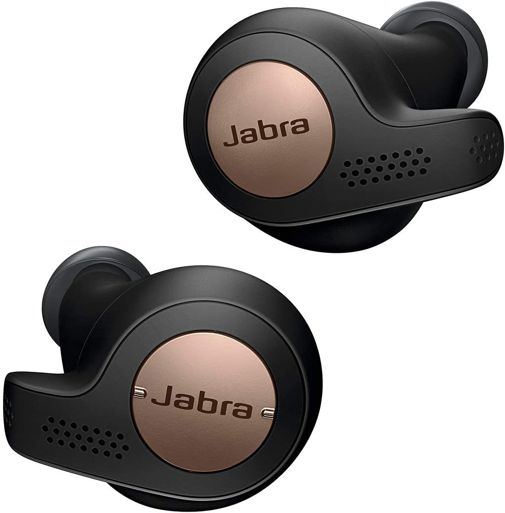 Jabra Elite Active 65t Earbuds – Passive Noise Cancelling Bluetooth Sport Earphones with Motion Sensors for Fitness Tracking – True Wireless Calls and Music – Copper Black