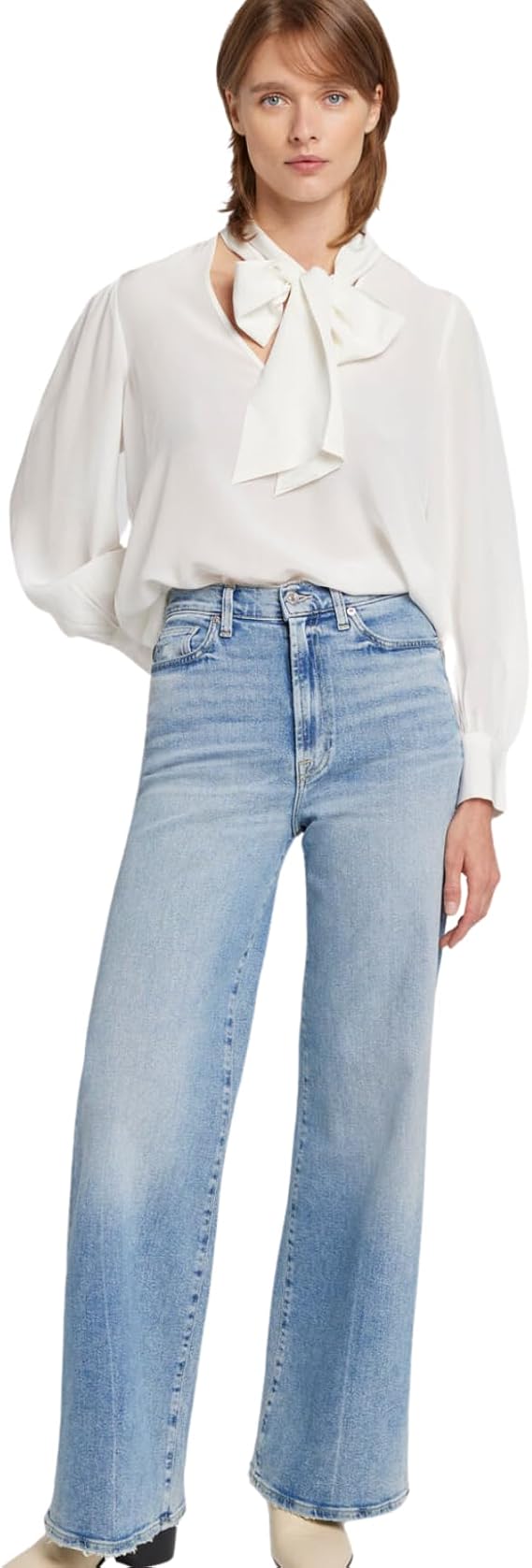 7 for All Mankind Women's Womens Ultra High-Rise Wide Leg Jo Bootcut Jeans