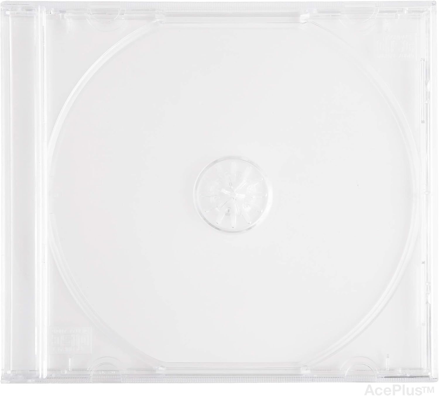 Clear Single CD Jewel Cases in 10.4 mm Standard Thickness with Super Clear Plastic Jacket and Assembled Tray 25-pack