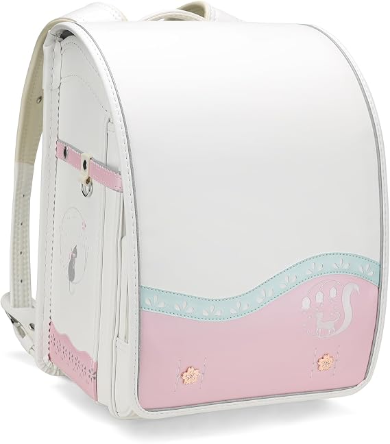 IwaiLoft Ransel Randoseru Backpack with Automatic Satchel for Girls, Japanese School Bag Embroidery PU Bookbag for Women
