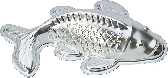 10 Inch Fish Carp Aluminum 3D Baking Cake Mold Tin Cake Pan - Fish